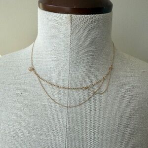 Jane Hollinger 14k gold mixed chain layered necklace